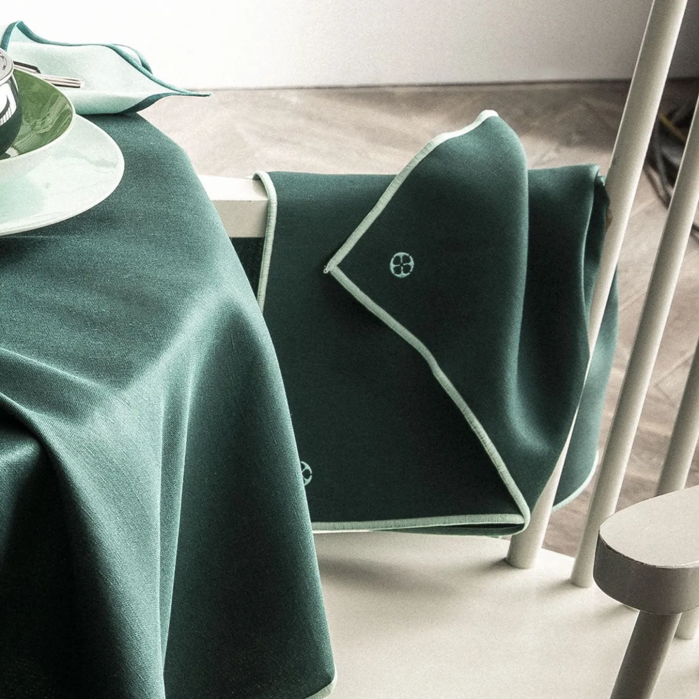 Degrenne Nuances Coton & Lin Vert Emeraude